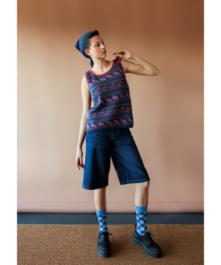 Mio Vest - Navy (Adult)  - Organic Cotton &amp; Cashmere