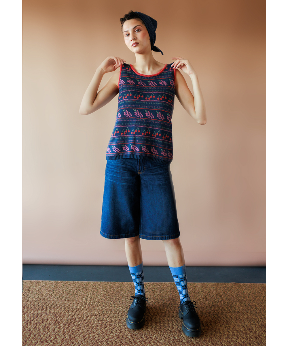 Mio Vest - Navy (Adult)  - Organic Cotton &amp; Cashmere