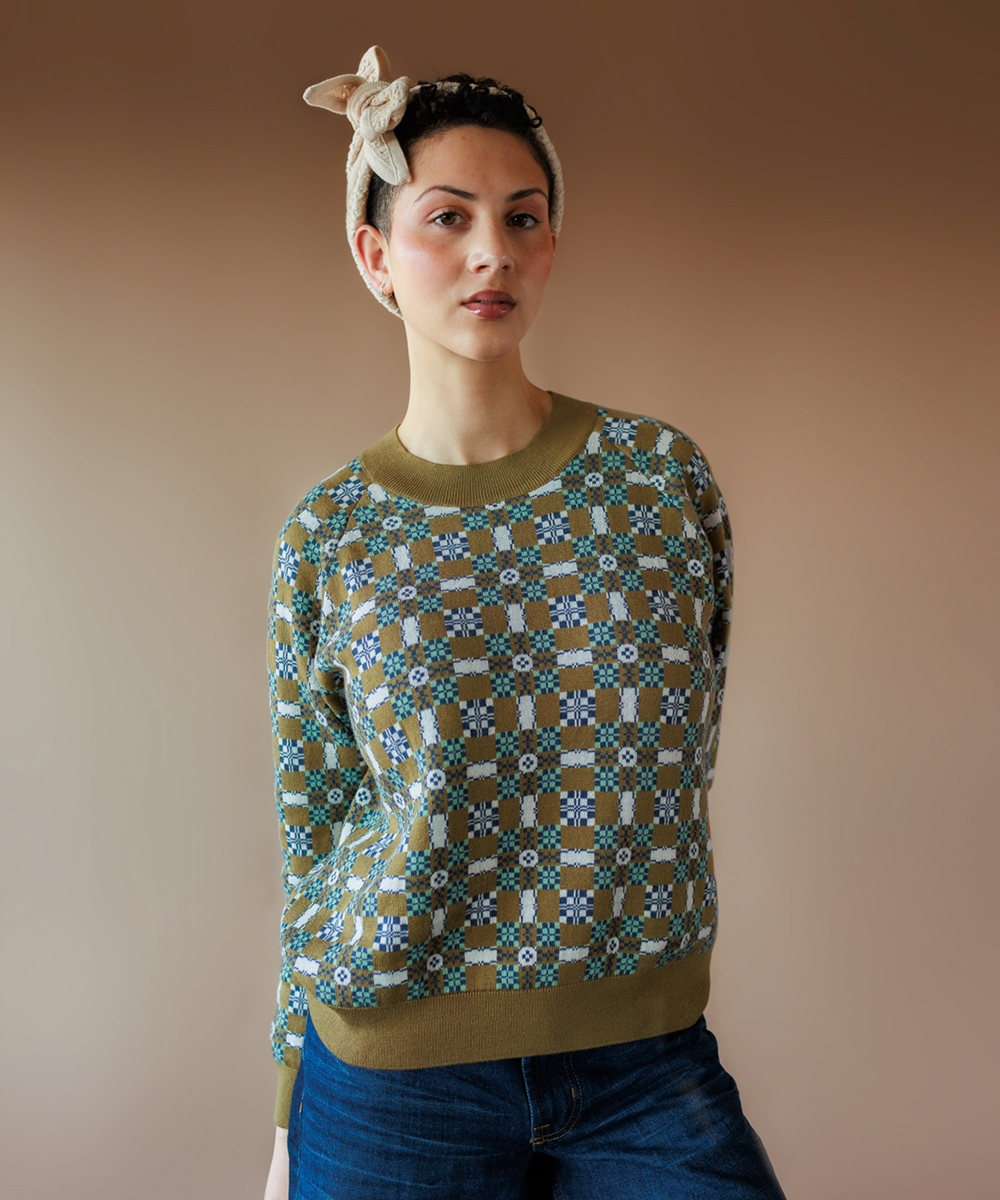 Picnic Pullover - Olive (Adult)  - Organic Cotton