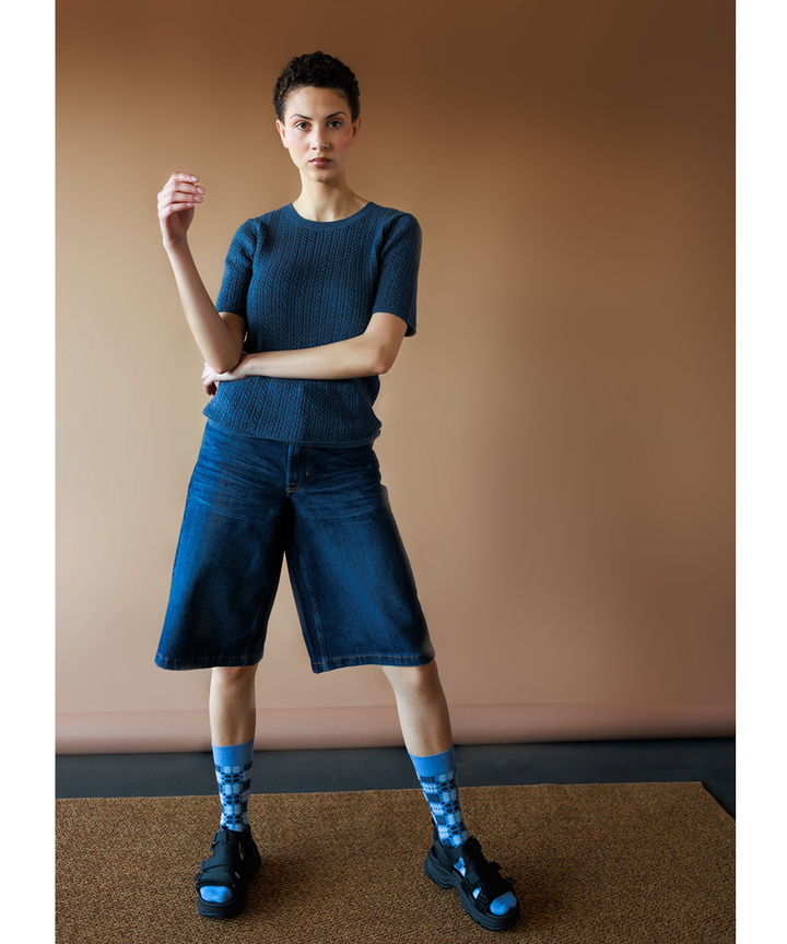 Tonnog Tee - Denim Melange (Adult)  - Organic Cotton