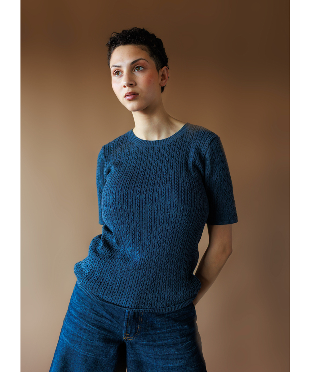 Tonnog Tee - Denim Melange (Adult)  - Organic Cotton