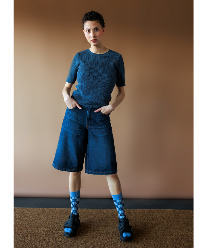 Tonnog Tee - Denim Melange (Adult)  - Organic Cotton