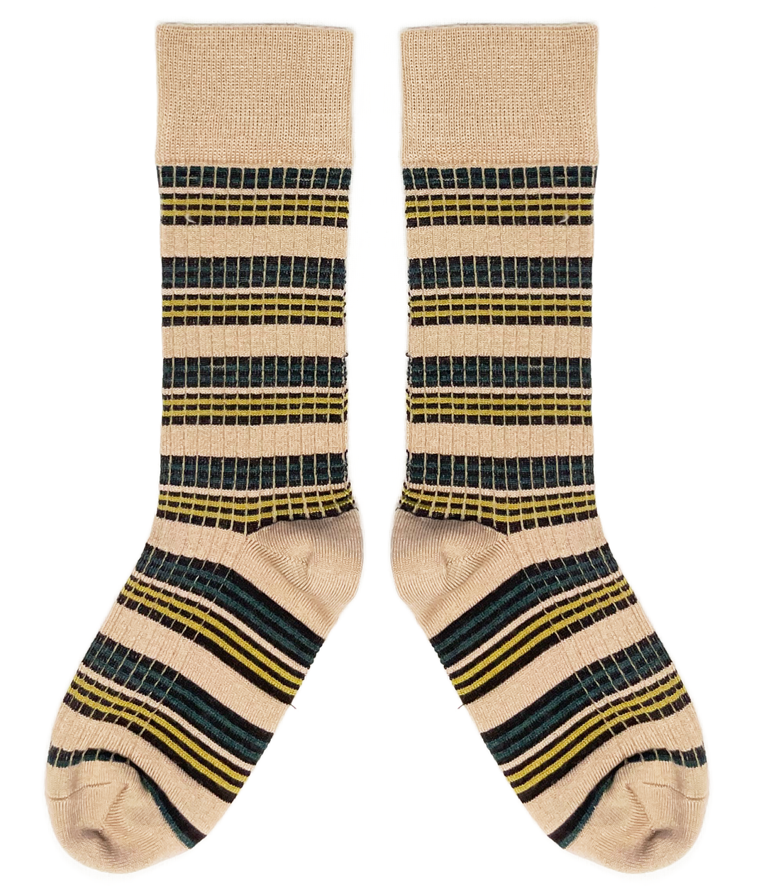 Merino Stripe Socks - Biscotti Stripe (Adult)