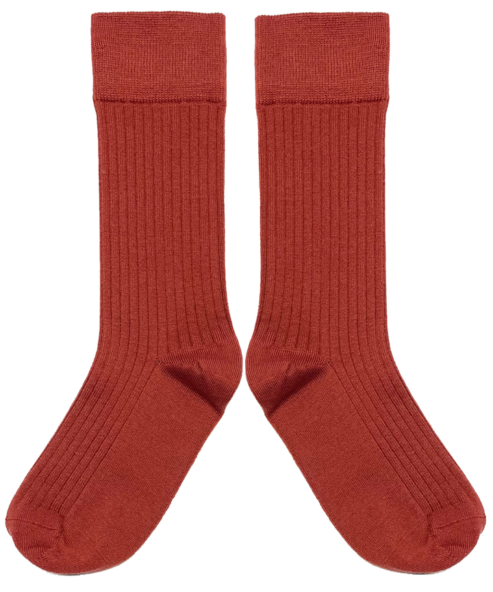 Short Merino Wool Socks - Ruby (Adult)