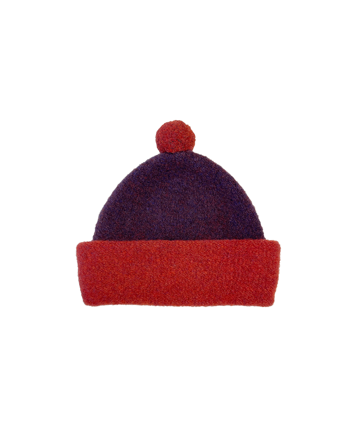 Teddy Beanie - Cranberry/Blackberry (Adult)