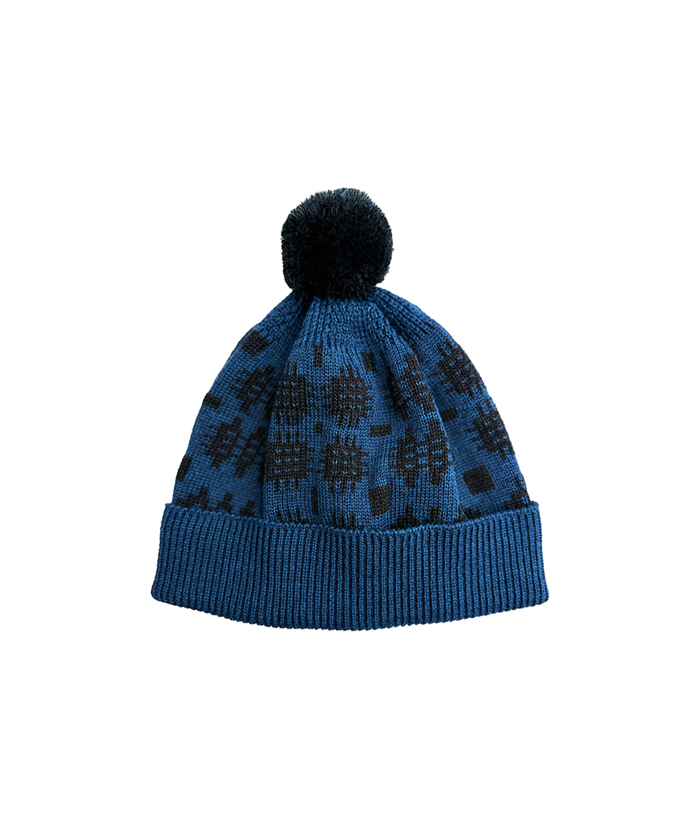 Carthen Pom Beanie - Kingfisher/Anthracite