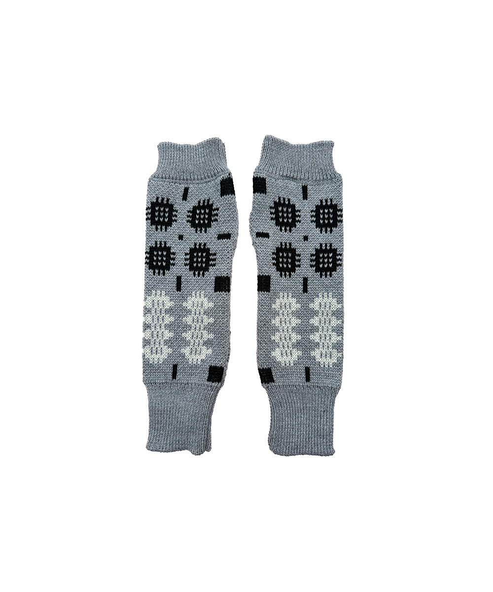 Carthen Merino Fingerless Mittens - Grey Mélange