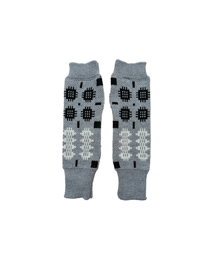 Carthen Merino Fingerless Mittens - Grey Mélange