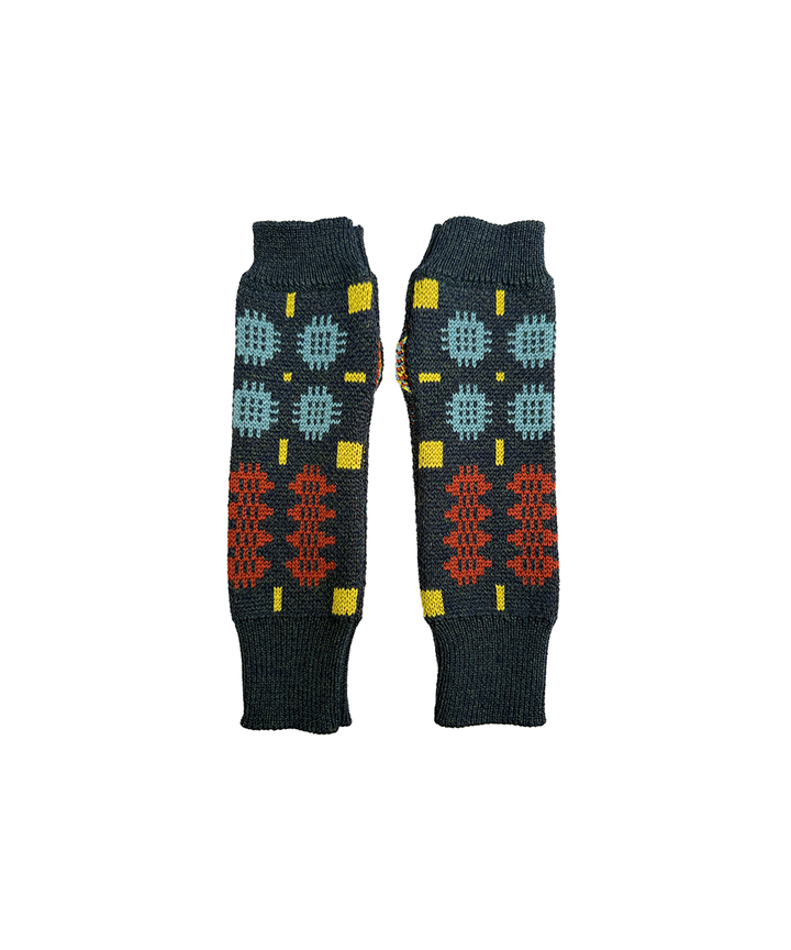 Carthen Merino Fingerless Mittens - Night Forest