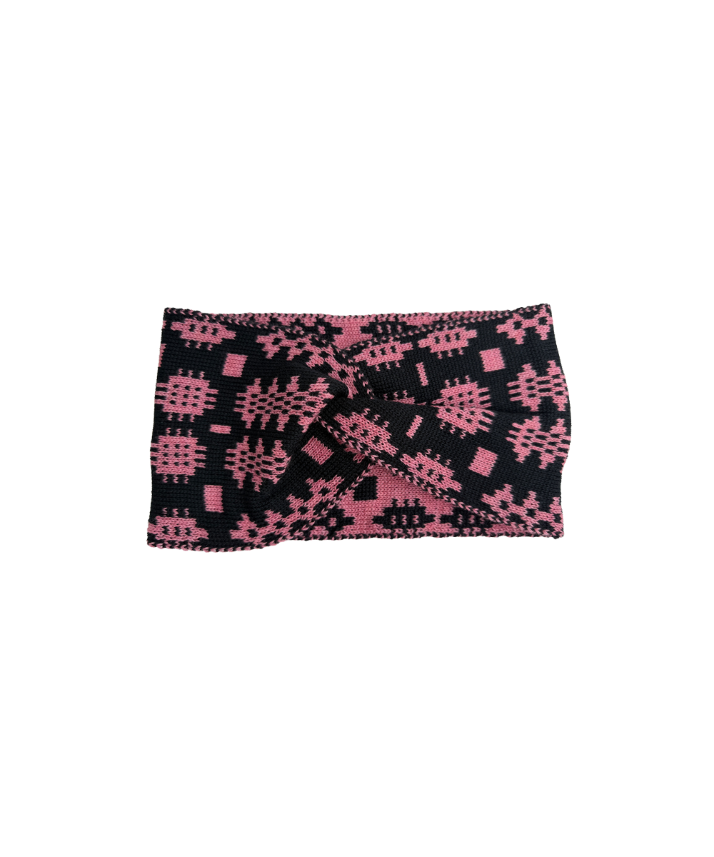 Carthen Merino Headband - Black/Rhosyn