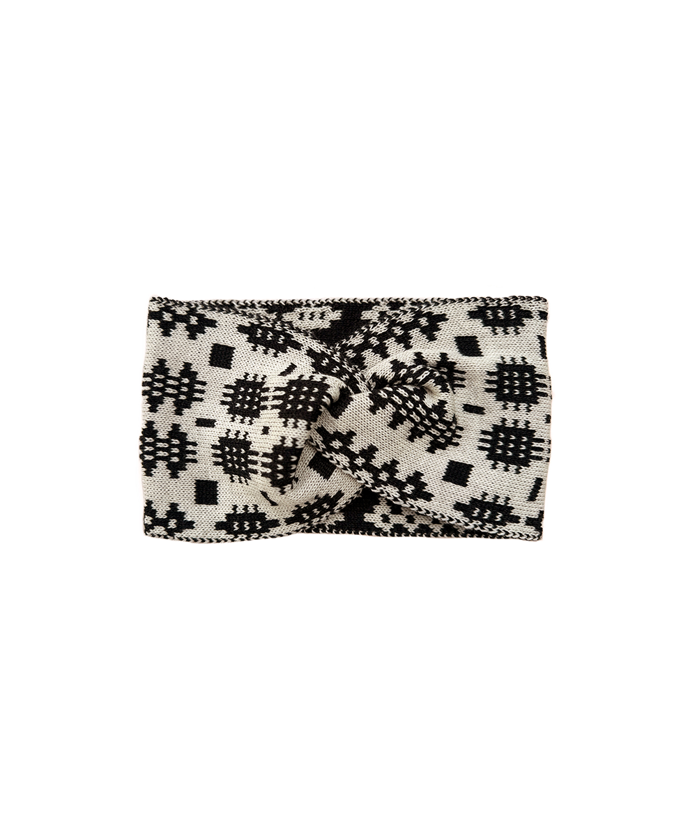 Carthen Merino Headband - Ecru/Anthracite