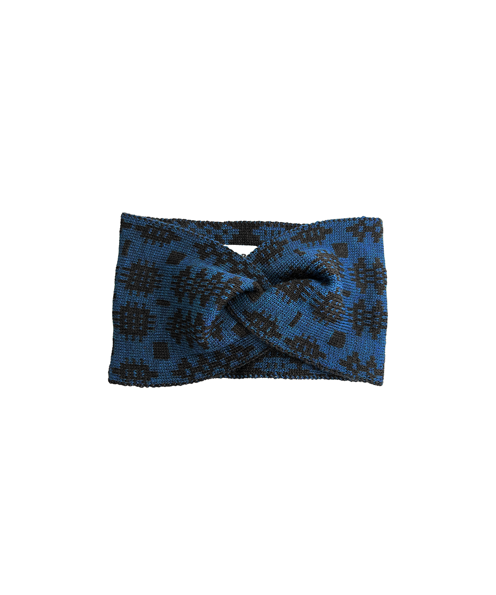 Carthen Merino Headband - Kingfisher/Anthracite
