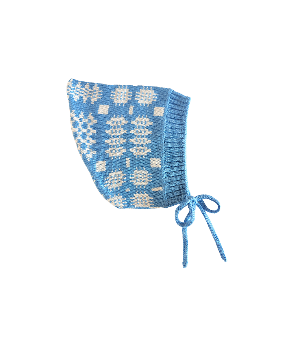 Carthen Bonnet in Organic Cotton - Azure Blue