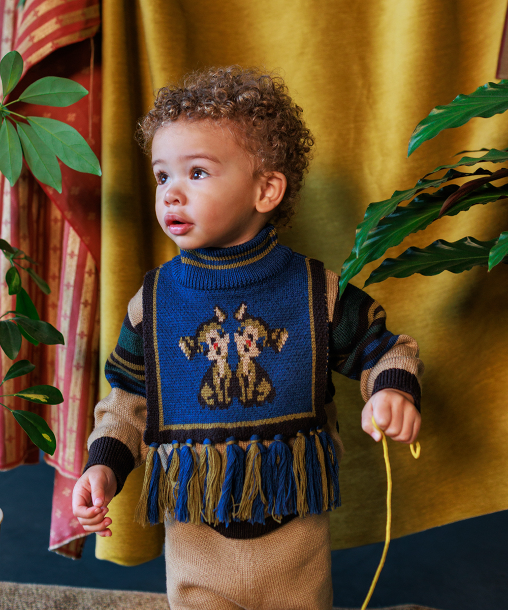 Carw Bach Vest - Deep Sea Melange