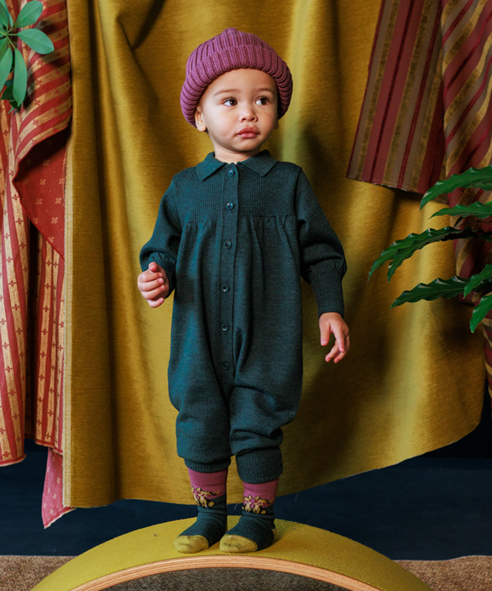 Artist Romper - Pine Melange