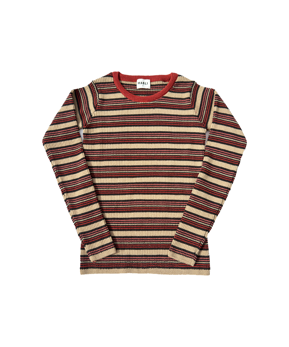 Seilio Skinny Rib - Ruby Stripe