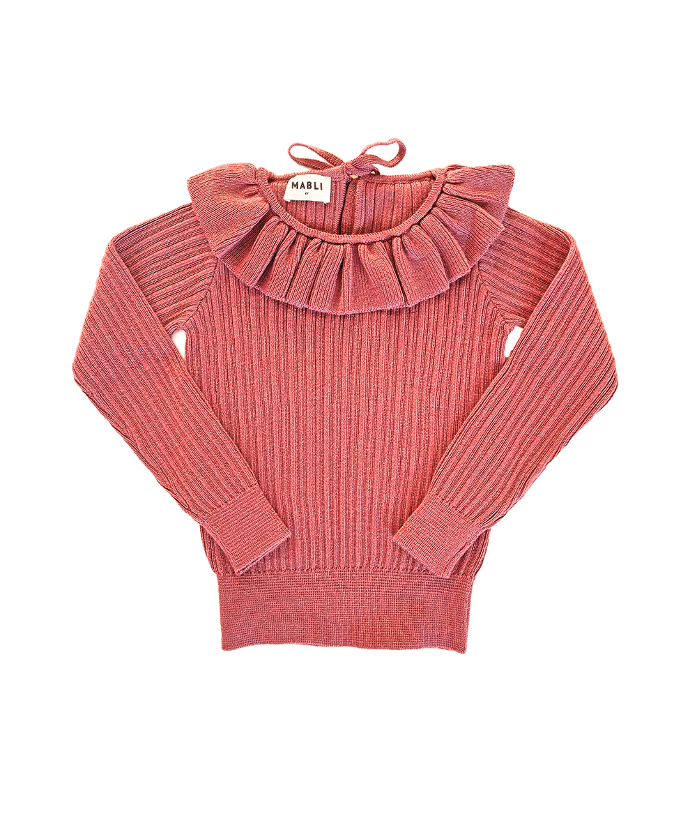 Cassie Skinny Rib - Winter Rose