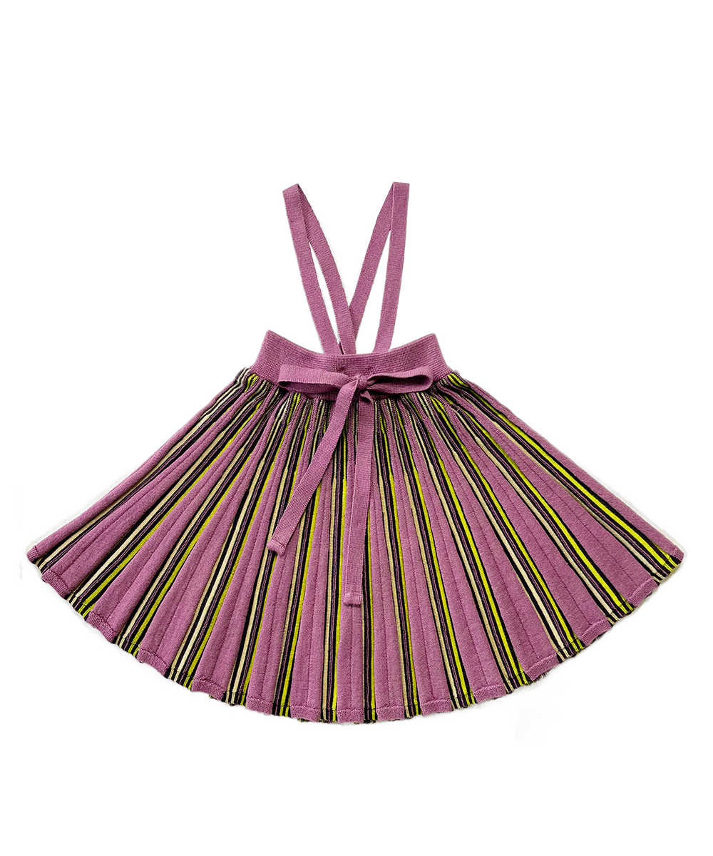 Gwennan Skirt - Damson Stripe