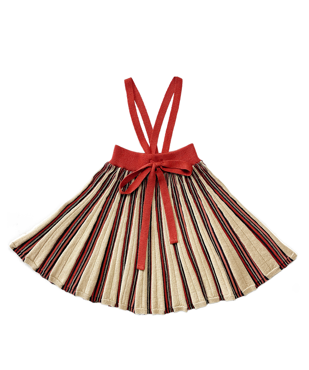 Gwennan Skirt - Ruby Stripe