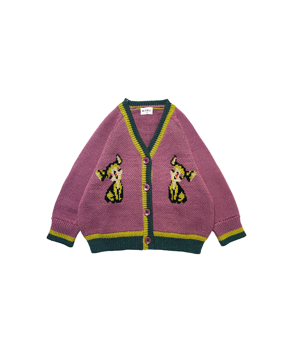 Carw Bach Cardigan - Damson