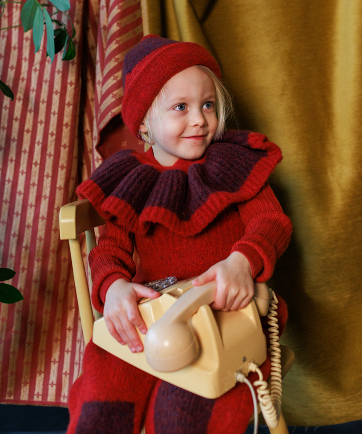 Teddy Collar - Cranberry/Blackberry