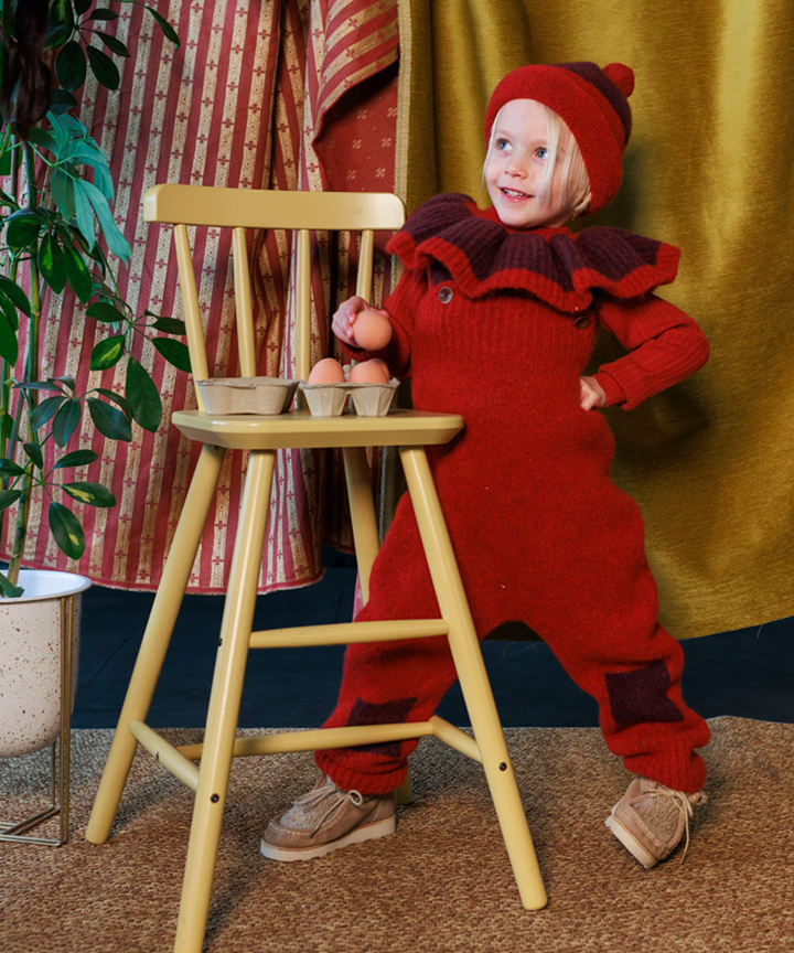 Teddy Romper - Cranberry/Blackberry