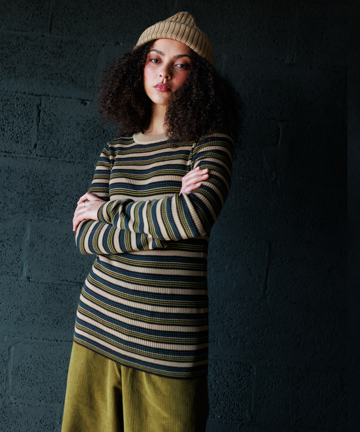 Seilio Skinny Rib - Biscotti Stripe (Adult)