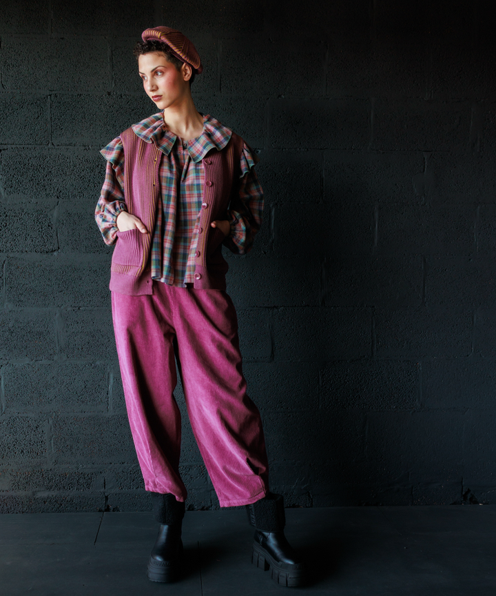 Ffyn Vest - Damson/Moss (Adult)