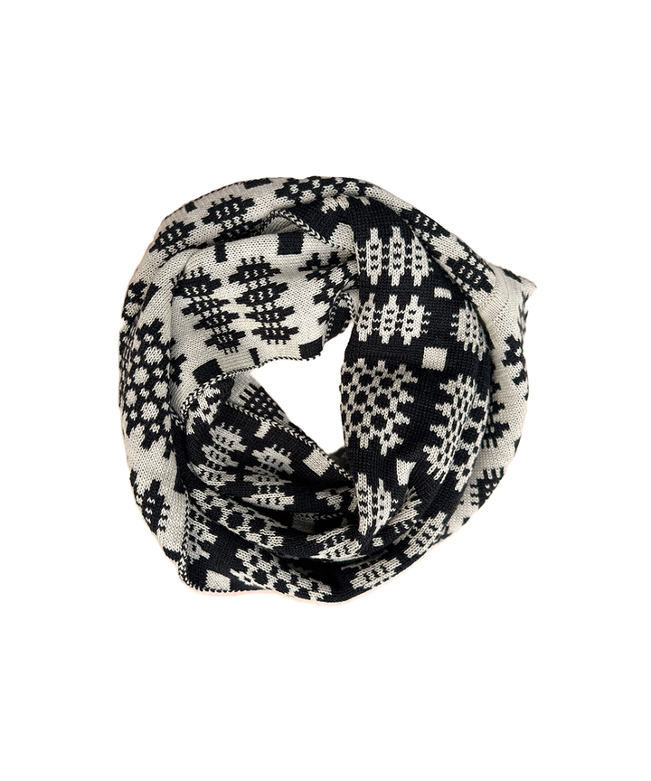 Carthen Merino Loop Scarf - Ecru/Anthracite