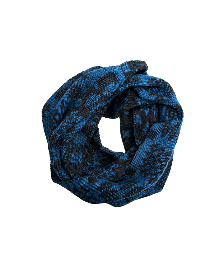 Carthen Merino Loop Scarf - Kingfisher/Anthracite