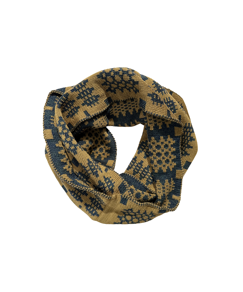 Carthen Merino Loop Scarf - Olive/Ink