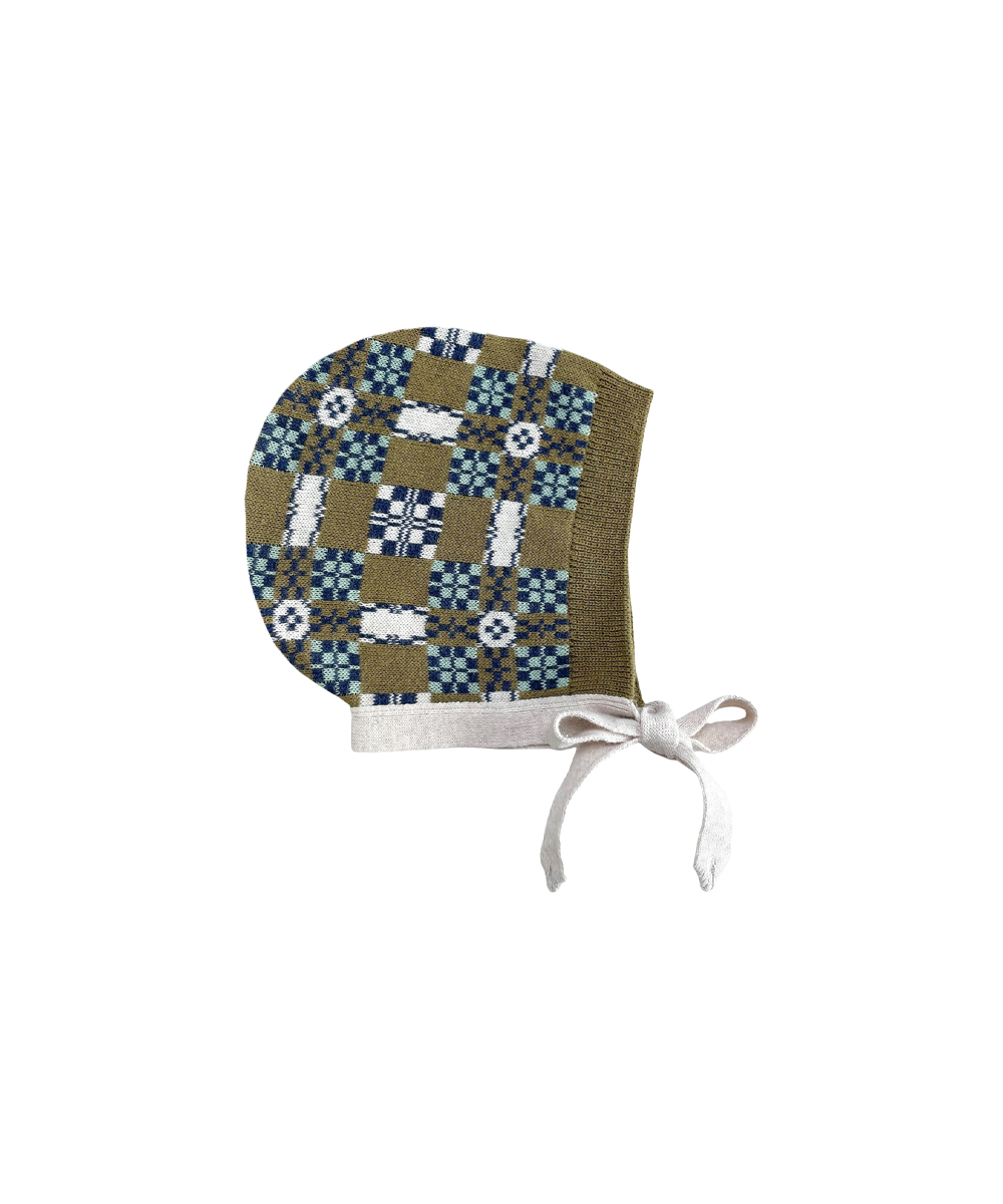 Picnic Bonnet - Olive  - Organic Cotton