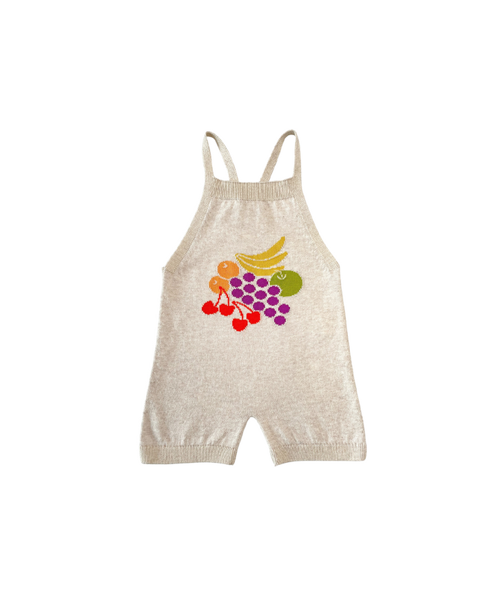 Fruit Bowl Romper - Shell  - Organic Cotton