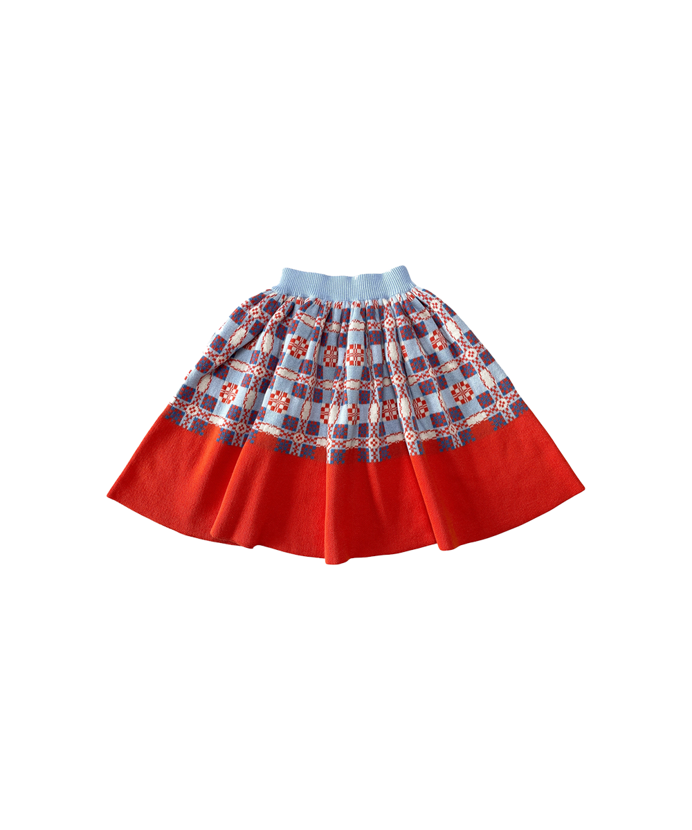 Picnic  Skirt - Cornflower  - Organic Cotton