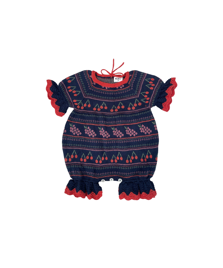 Mio Romper - Navy  - Organic Cotton &amp; Cashmere