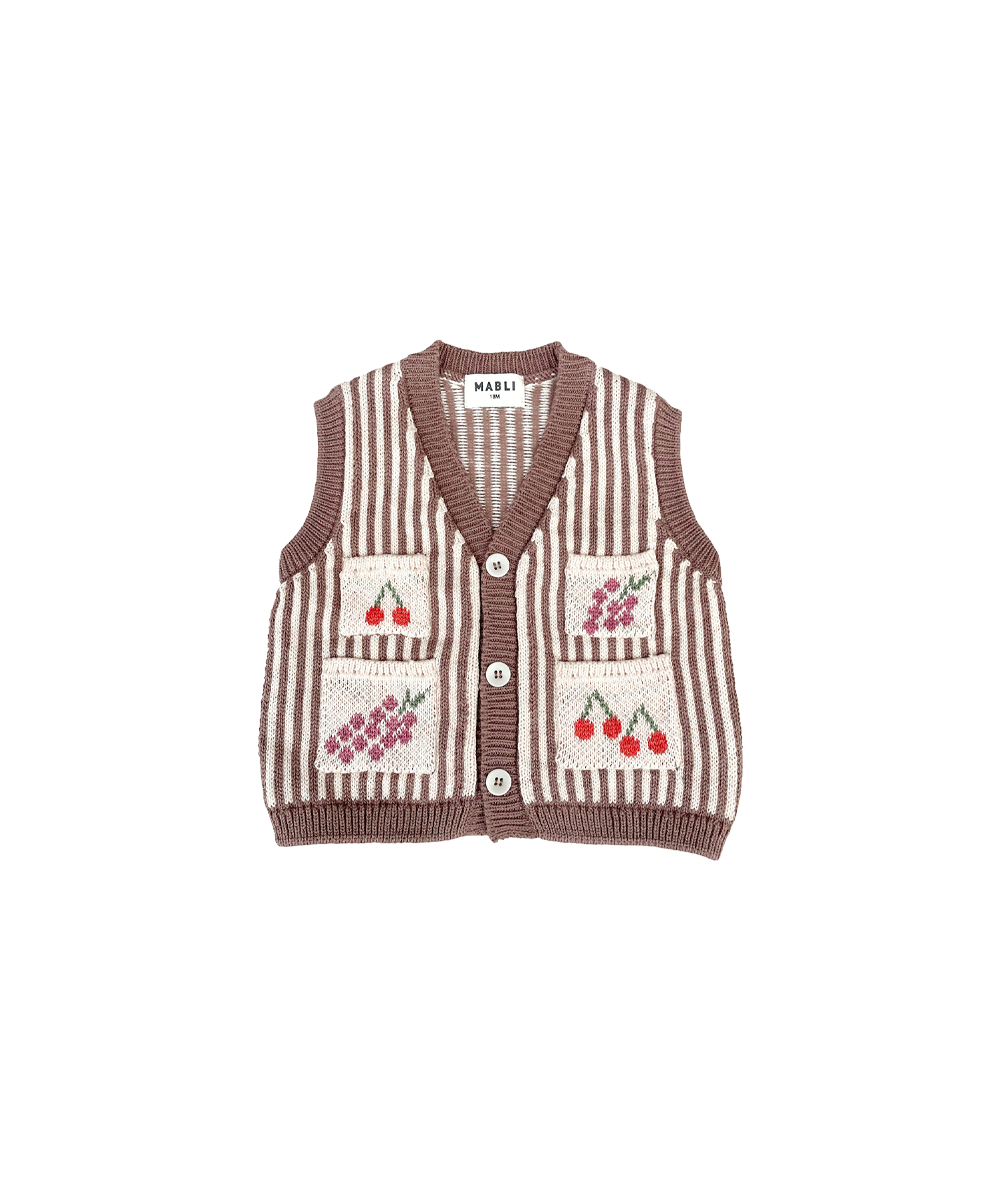 Shopping Waistcoat - Mocha  - Organic Cotton &amp; Cashmere