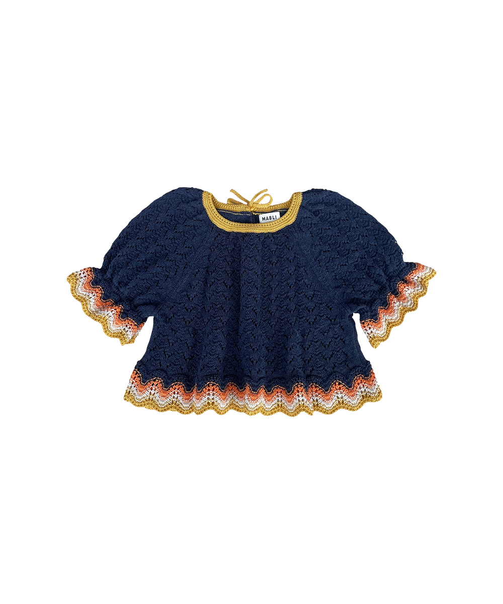 Marine Tee - Denim Melange  - Organic Cotton