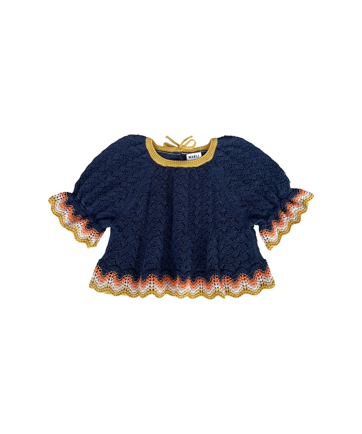 Marine Tee - Denim Melange  - Organic Cotton