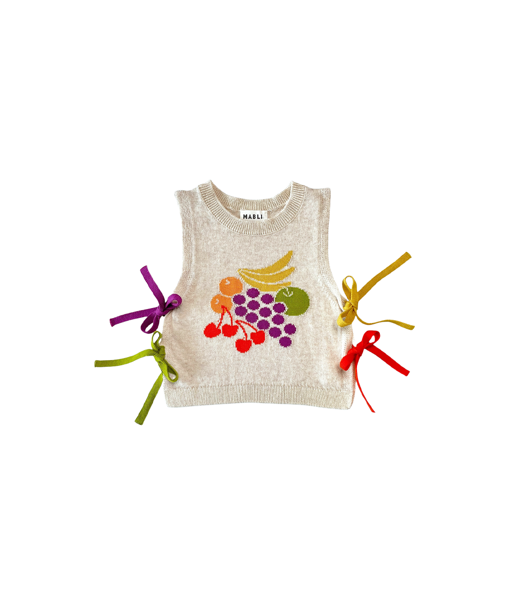 Fruit Bowl Vest - Shell  - Organic Cotton