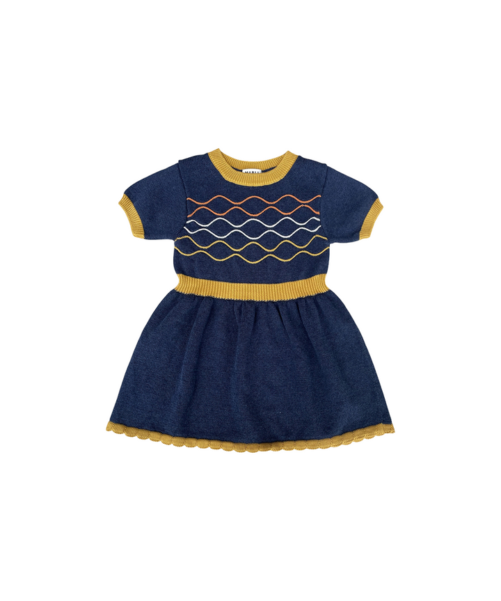 Bay Dress - Denim/Maize  - Organic Cotton