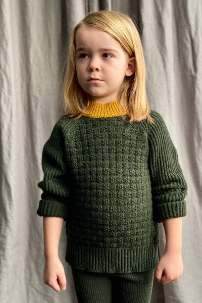 Takenoko Pullover - Juniper / Saffron