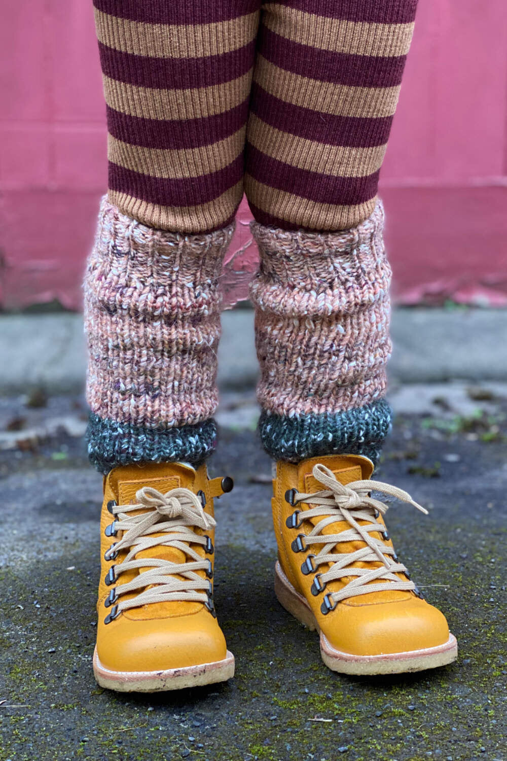 Ellyllon Leg Warmers - Opal / Bracken