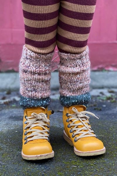 Ellyllon Leg Warmers - Opal / Bracken