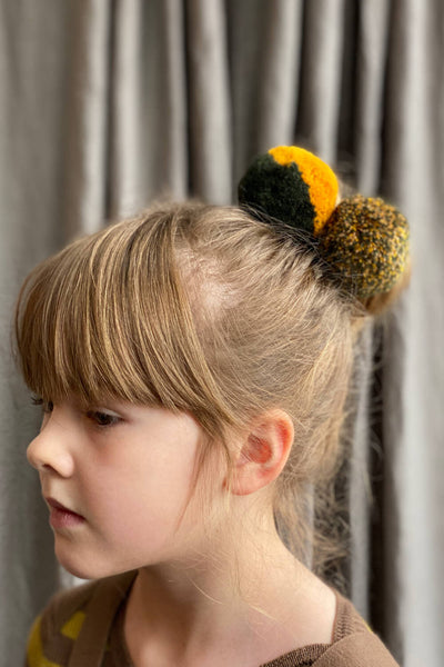 Pom Pom Hair Tie - Juniper Speckle