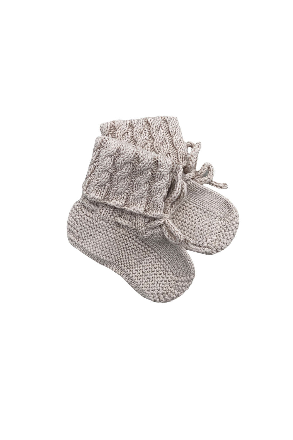 Condor Cotton Cable Booties - Pearl