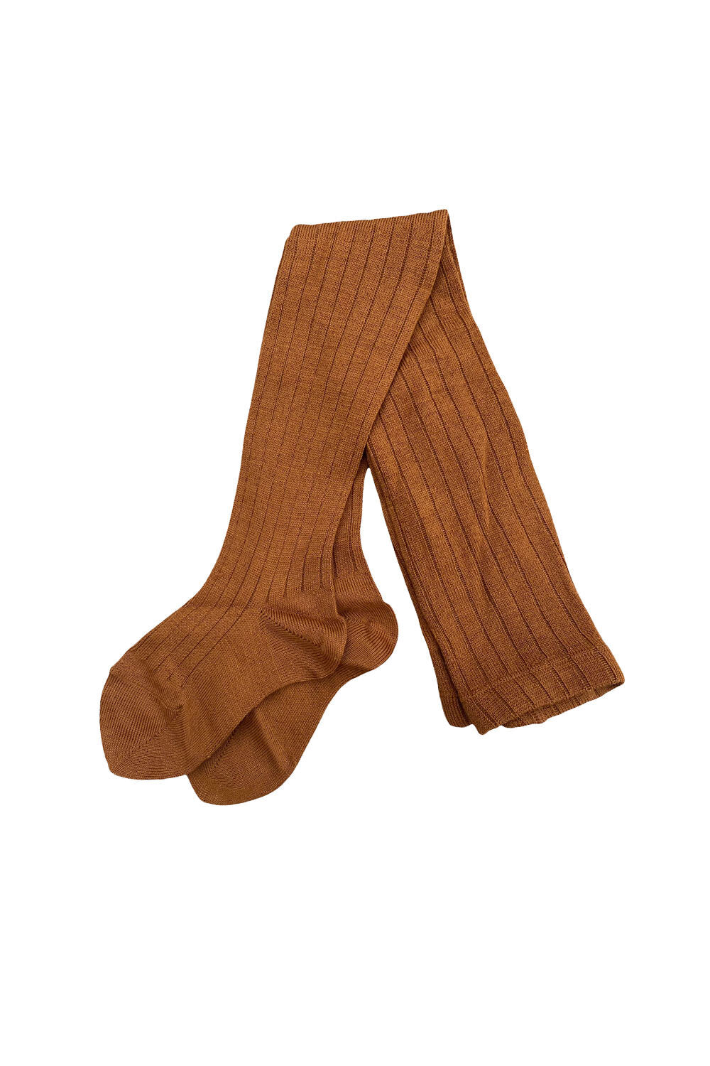 Condor Wool Ribbed Tights - Cinnamon
