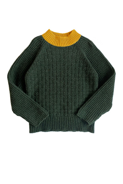 Takenoko Pullover - Juniper / Saffron
