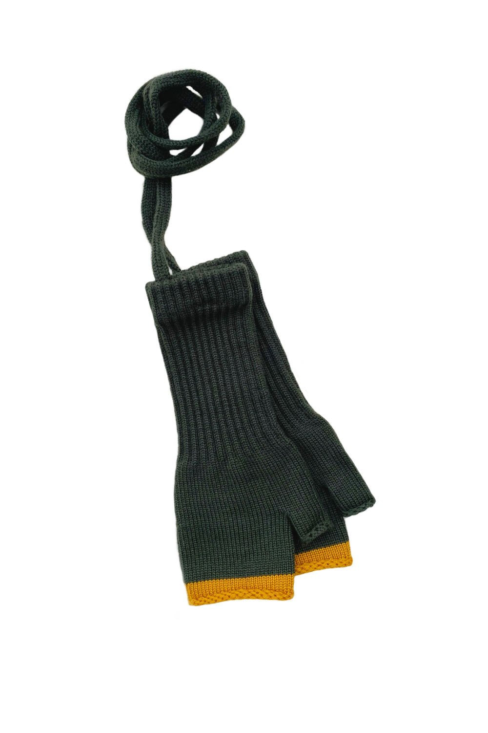 Tryfan Mittens - Juniper / Saffron