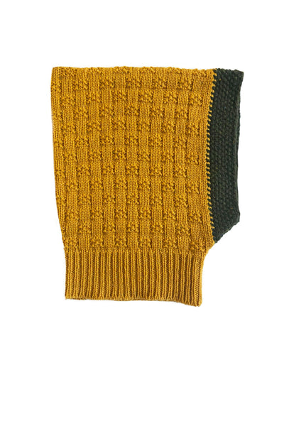 Takenoko Pixie Hood - Saffron / Juniper