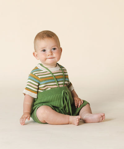 Aeron Tee Olive Stripe - Baby
